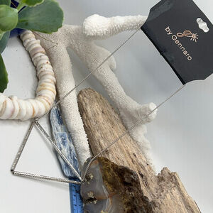 Silver Triangle Statement Necklace